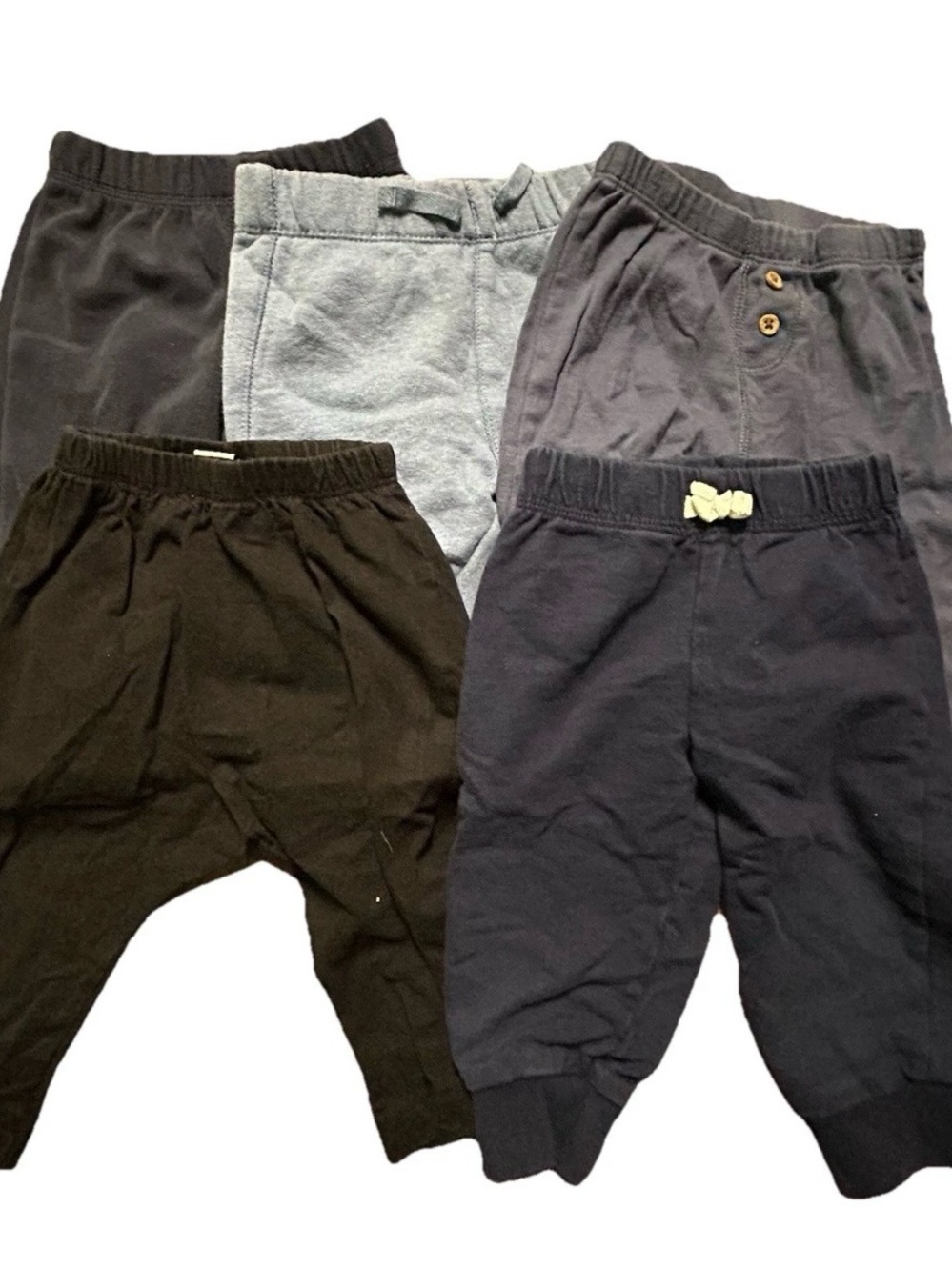 Baby Boy Sweatpants Monica & Andy Black Blue Grey Size 6-9 Months